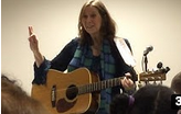 Connie MacLeod singing her original praise music at Johnstone Fellowship A song called I Believe